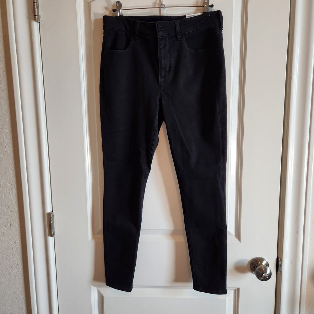 American Eagle Black Stretch Denim Skinny Leg Ankle Jeans - Size 8 Short Petite